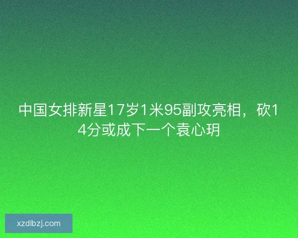 中国女排新星17岁1米95副攻亮相，砍14分或成下一个袁心玥